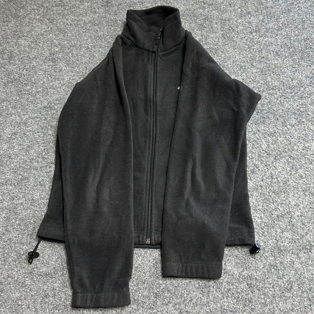 Columbia Fleece Jacket Womens XS Black Full Zip Mock Neck Outdoor WL6114